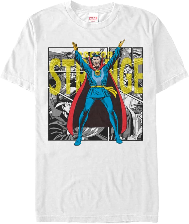 Marvel Big & Tall Classic Hands Up Men's Tops Short Sleeve Tee Shirt, White, 3X-Large T-Shirt | Aesthetic Streetwear