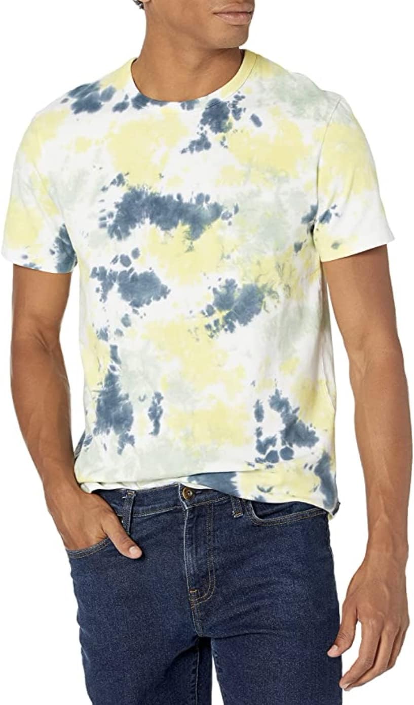 Lucky Brand Men's Short Sleeve Crew Neck Tie Dye Tee T-Shirt | Best Seller