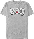Nintendo Boo Men's Tall Tops Short Sleeve Tee Shirt Athletic Heather T-Shirt | Best Seller