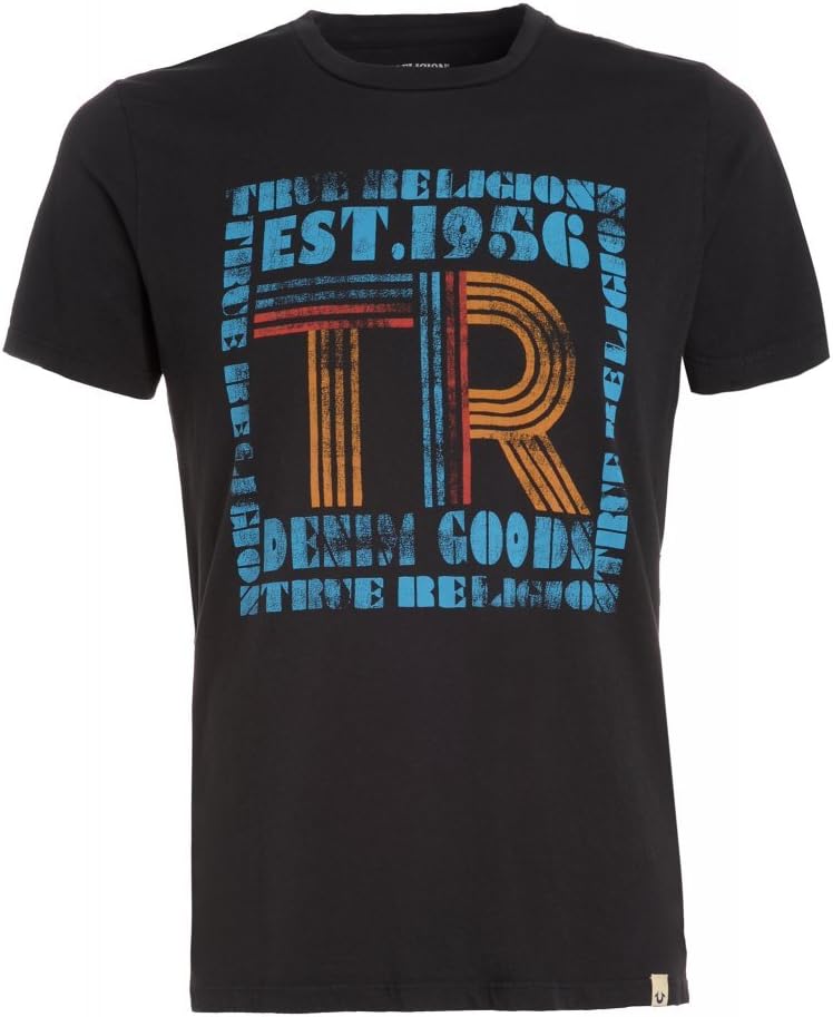 True Religion Men's Chill Out Short Sleeve Crew Neck Tee T-Shirt | Aesthetic Streetwear