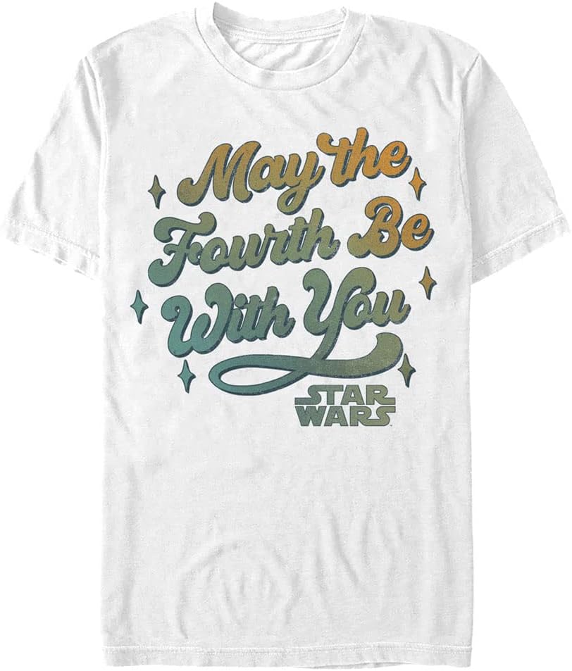 STAR WARS Big & Tall Celebrate The Fourth Men's Tops Short Sleeve Tee Shirt T-Shirt | Aesthetic Streetwear