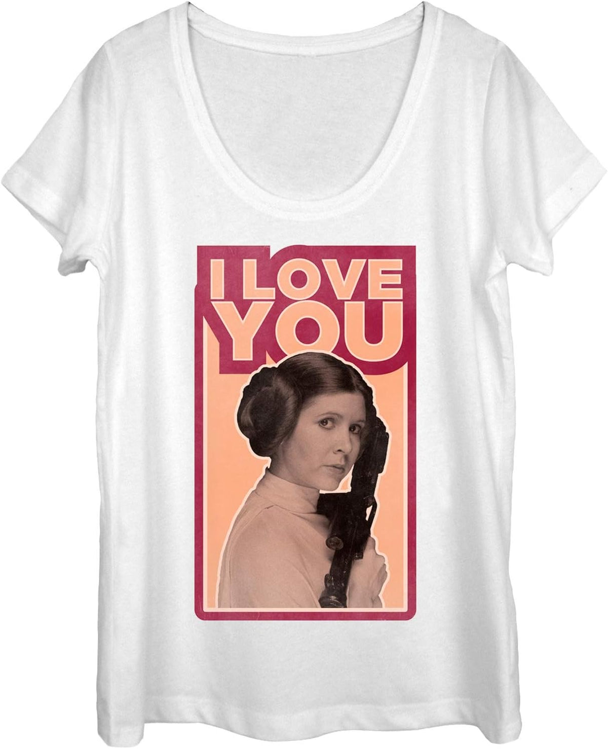 Fifth Sun Star Wars Leia Love Women's Short Sleeve Tee Shirt T-Shirt | Best Seller