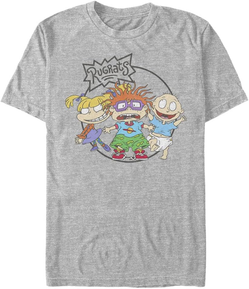 Nickelodeon Big & Tall Rugrats Group Men's Tops Short Sleeve Tee Shirt T-Shirt | Aesthetic Streetwear