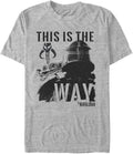 STAR WARS Big & Tall Mandalorian Inked Mando Men's Tops Short Sleeve Tee Shirt T-Shirt | Best Seller