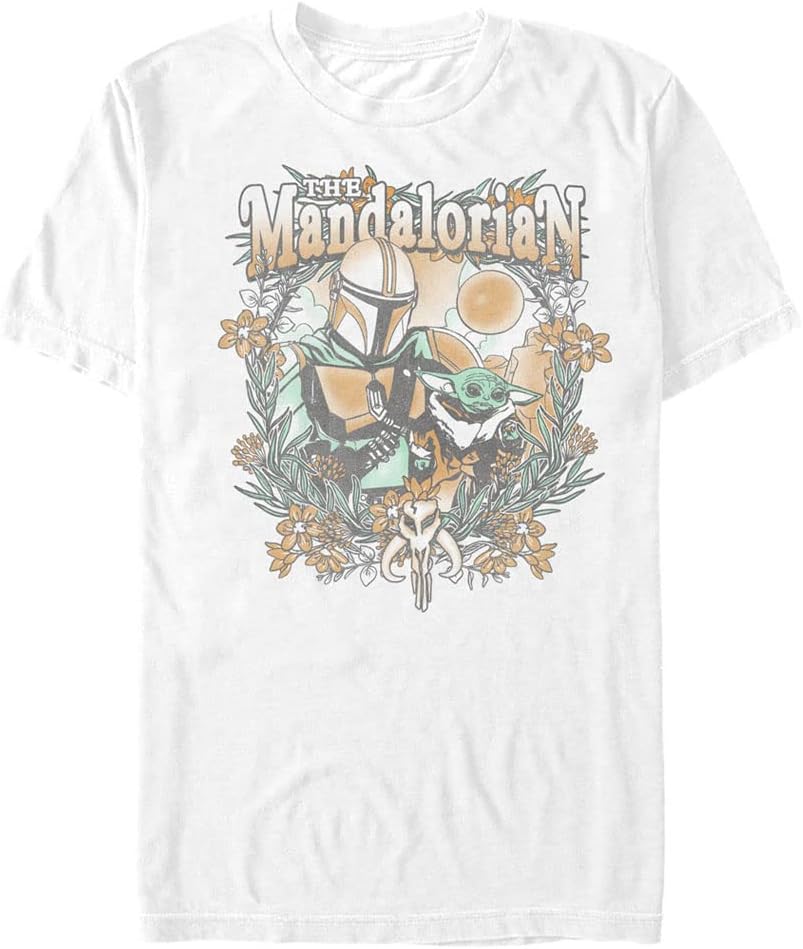 STAR WARS Big & Tall Mandalorian Boho Mando Men's Tops Short Sleeve Tee Shirt T-Shirt | Best Seller