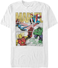 Marvel Big & Tall Classic Hero Panels Color Men's Tops Short Sleeve Tee Shirt, White, 3X-Large T-Shirt | Trending 2025