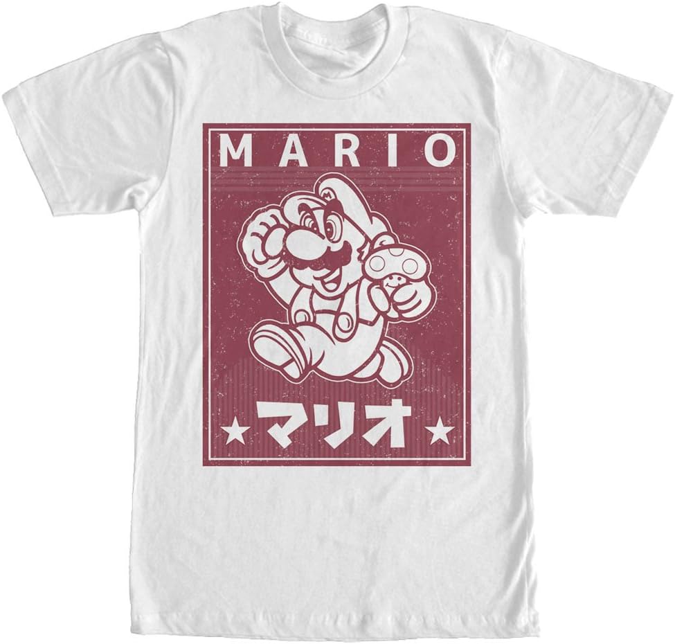Nintendo Men's Kanji Mario Apparel | Premium Quality