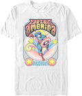 Marvel Big & Tall Comics Retro Cap Gig Men's Tops Short Sleeve Tee Shirt, White, 3X-Large T-Shirt | Best Seller