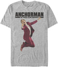 Fifth Sun Big & Tall Anchorman The Legend Burgundy Ron Jumps Men's Tops Short Sleeve Tee Shirt T-Shirt | US Viral Style