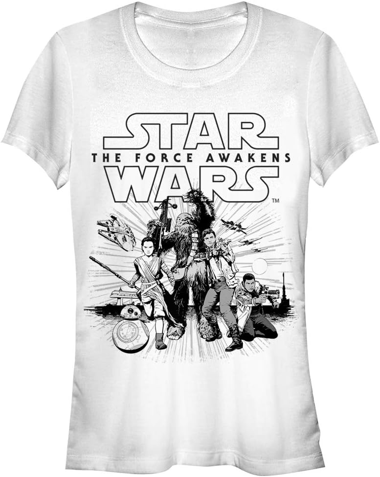 Star Wars Junior's Mono Group Graphic Tee T-Shirt | Premium Quality
