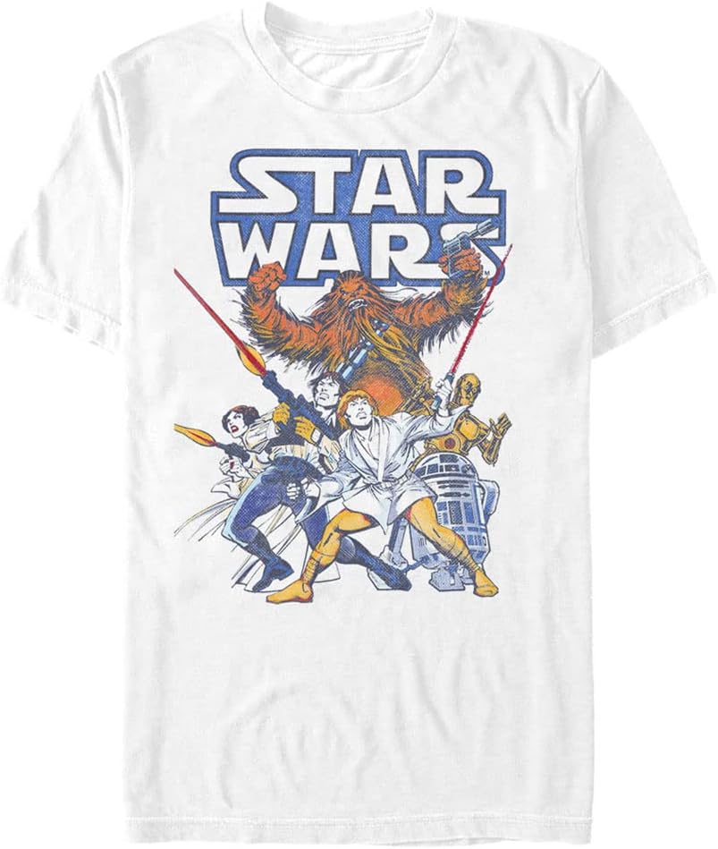 STAR WARS Big & Tall Heroic Crew Men's Tops Short Sleeve Tee Shirt T-Shirt | Aesthetic Streetwear