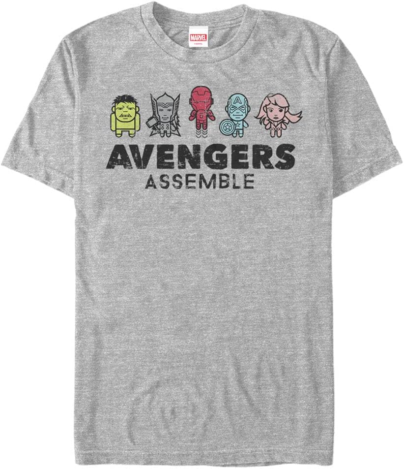 Marvel Big & Tall Classic Avengers Handcraft Men's Tops Short Sleeve Tee Shirt T-Shirt | Aesthetic Streetwear