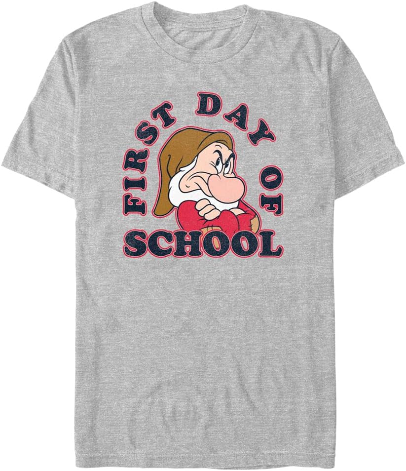 Disney Big & Tall Princesses Grumpy First Day Men's Tops Short Sleeve Tee Shirt T-Shirt | Trending 2025