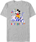 Disney Big & Tall Classic Mickey Dont Give Up Men's Tops Short Sleeve Tee Shirt, Athletic Heather, 3X-Large T-Shirt |...