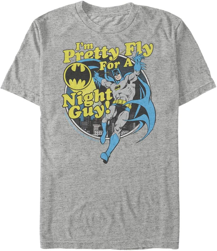 Warner Brothers Batman Men's Big & Tall Night Guy Short Sleeve T-Shirt, Athletic Heather, 3X-Large T-Shirt | Trending...
