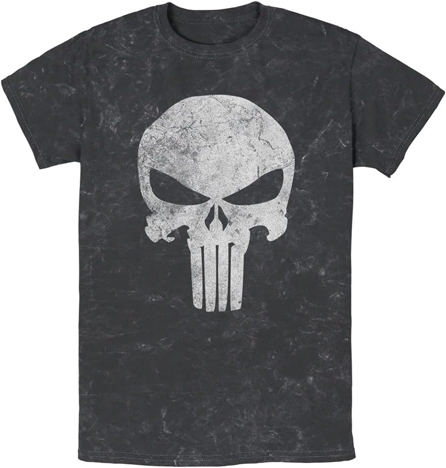 Marvel Punisher Skull Symbol Distressed Men's Wash Apparel | Premium Quality