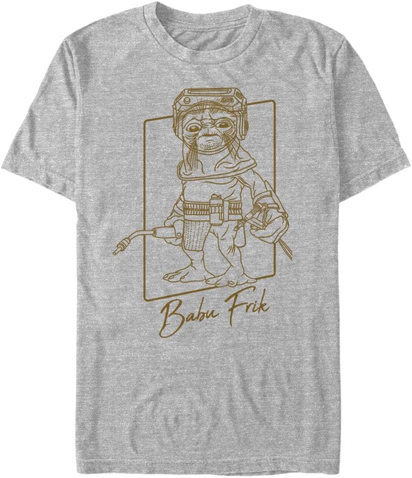 STAR WARS Big & Tall Rise of Skywalker Babu Outline Men's Tops Short Sleeve Tee Shirt T-Shirt | Premium Quality