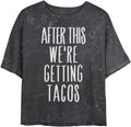 Chin Up Womens Apparel After Tacos Women's Mineral Wash Short Sleeve Crop Tee T-Shirt | Aesthetic Streetwear