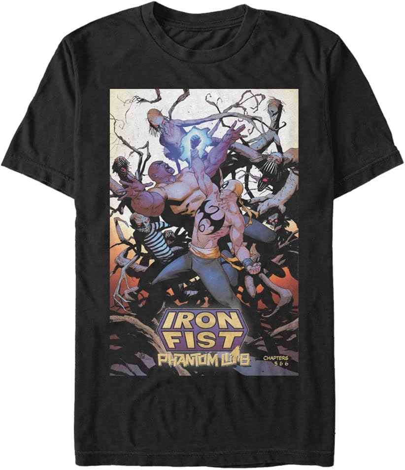 Marvel Big & Tall Classic Iron Fist Dec18 Men's Tops Short Sleeve Tee Shirt T-Shirt | Aesthetic Streetwear
