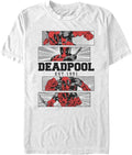 Marvel Deadpool 4 Panel 2 Tone Men's Tops Short Sleeve Tee Shirt T-Shirt | Aesthetic Streetwear