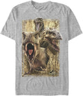 Jurassic Park Big & Tall Jurassic World Killer Instinct Men's Short Sleeve Tee Shirt, Athletic Heather, 3X-Large T-Sh...