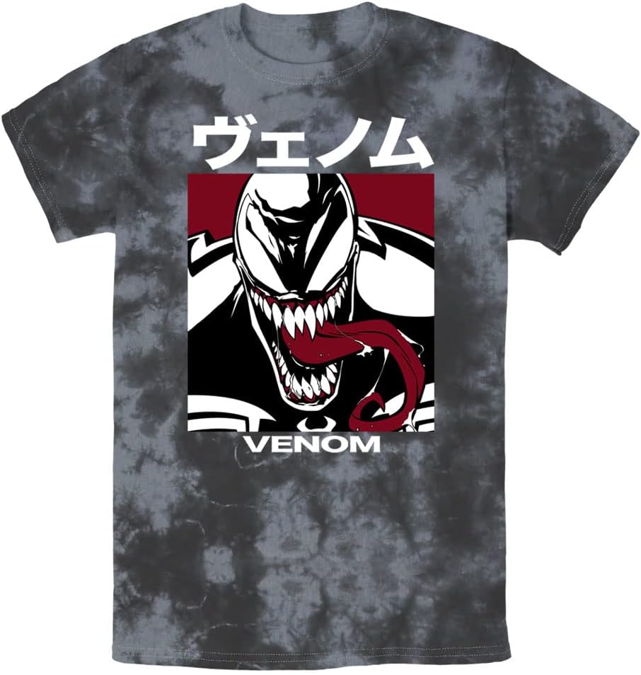 Marvel Universe Venom Kanji Block Young Men's Short Sleeve Tee Shirt T-Shirt | Trending 2025