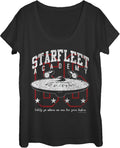 STAR TREK Original Series Starfleet Academy Women's Short Sleeve Tee Shirt, Black, Small T-Shirt | Best Seller