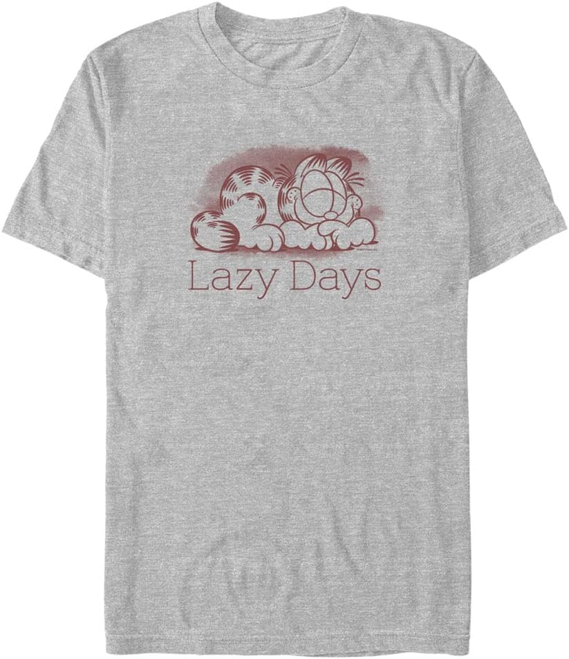 Nickelodeon Big & Tall Garfield Lazy Days Men's Tops Short Sleeve Tee Shirt T-Shirt | Premium Quality