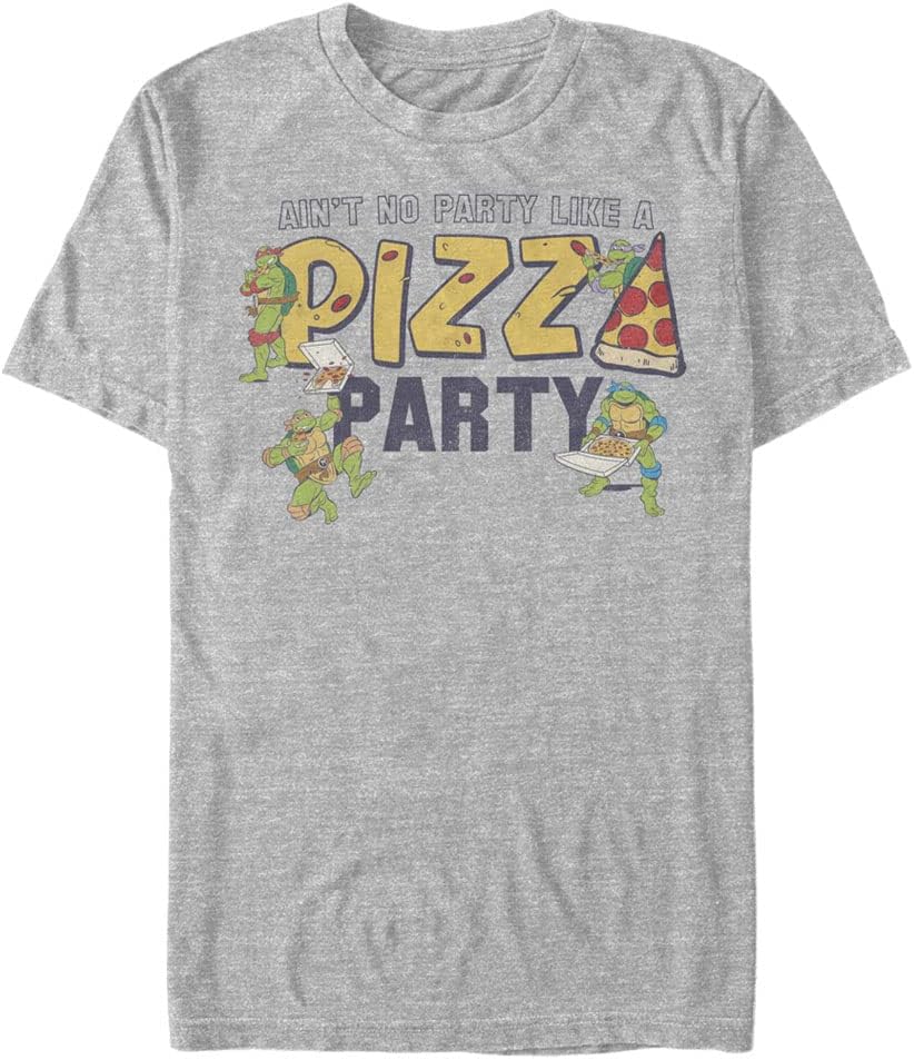 Nickelodeon Big & Tall Teenage Mutant Ninja Turtles Partay P Men's Tops Short Sleeve Tee Shirt T-Shirt | Premium Quality