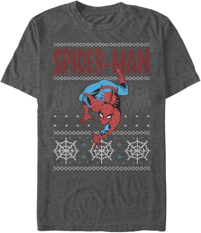 Marvel Big & Tall Classic Ugly Spidey Men's Tops Short Sleeve Tee Shirt T-Shirt | Aesthetic Streetwear