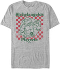 Nickelodeon Big & Tall Teenage Mutant Ninja Turtles Mikeys Pizza Men's Tops Short Sleeve Tee Shirt T-Shirt | Aestheti...