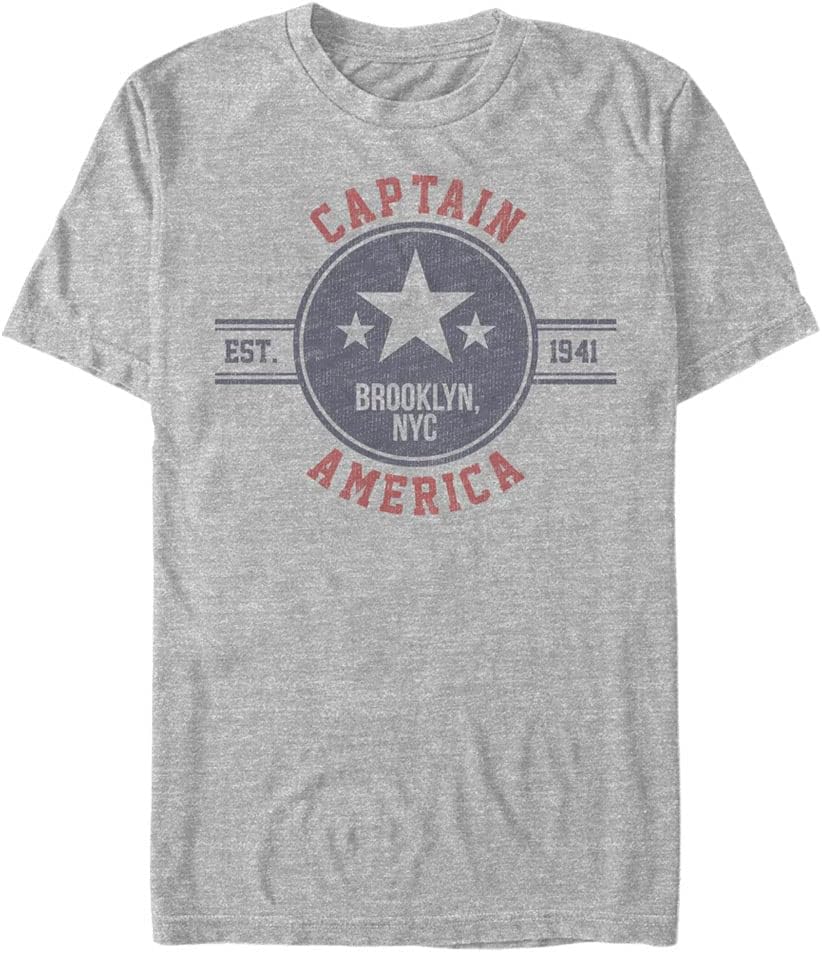 Marvel Big & Tall Classic Brooklyn Star Men's Tops Short Sleeve Tee Shirt T-Shirt | Best Seller
