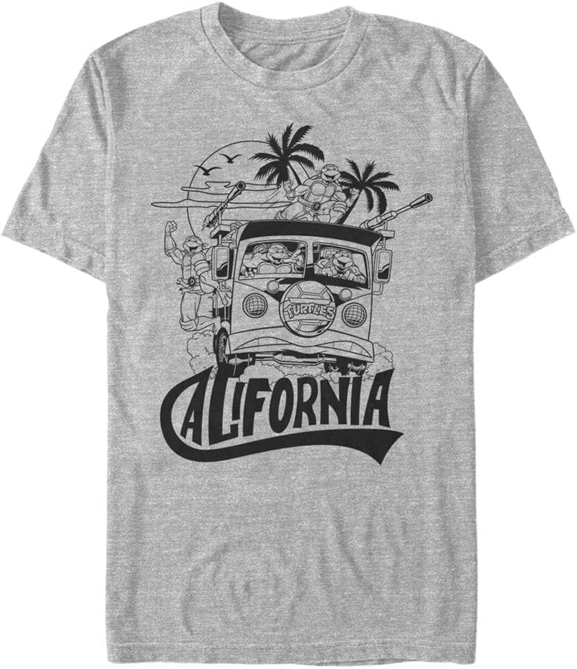 Nickelodeon Big & Tall Teenage Mutant Ninja Turtles California Men's Tops Short Sleeve Tee Shirt T-Shirt | Best Seller