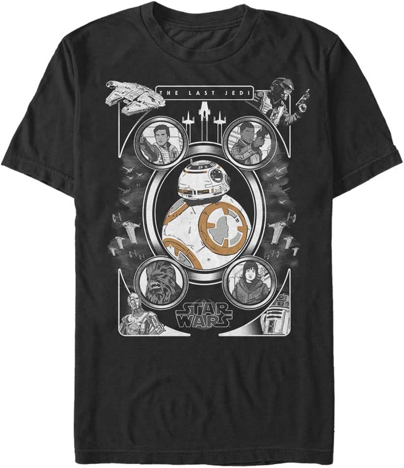 STAR WARS Big & Tall Last Jedi Heroes Duty Men's Tops Short Sleeve Tee Shirt T-Shirt | Aesthetic Streetwear