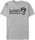 Nintendo Luigi's Mansion 3 Logo Men's Tall Tops Short Sleeve Tee Shirt Athletic Heather T-Shirt | Trending 2025