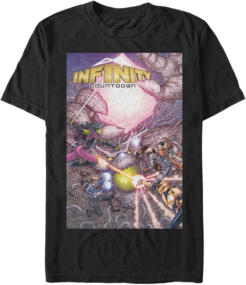 Marvel Big & Tall Classic Infinitycountdown April18 Men's Tops Short Sleeve Tee Shirt T-Shirt | Best Seller