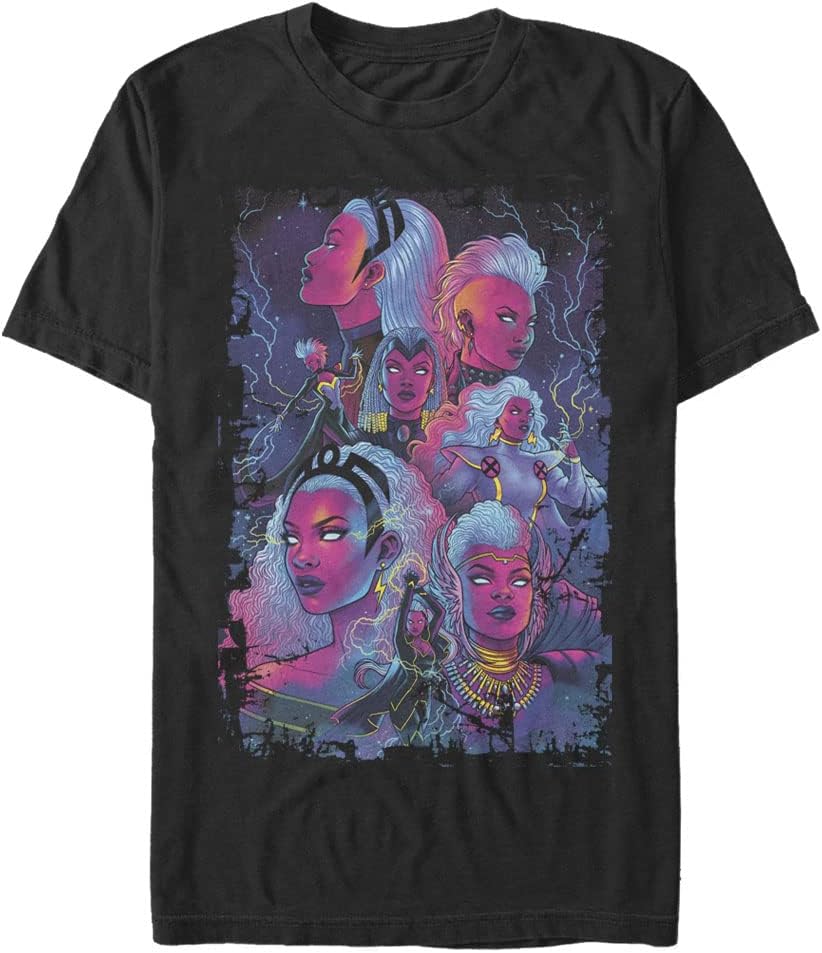 Marvel Big & Tall Classic Visions of Storm Men's Tops Short Sleeve Tee Shirt T-Shirt | Aesthetic Streetwear