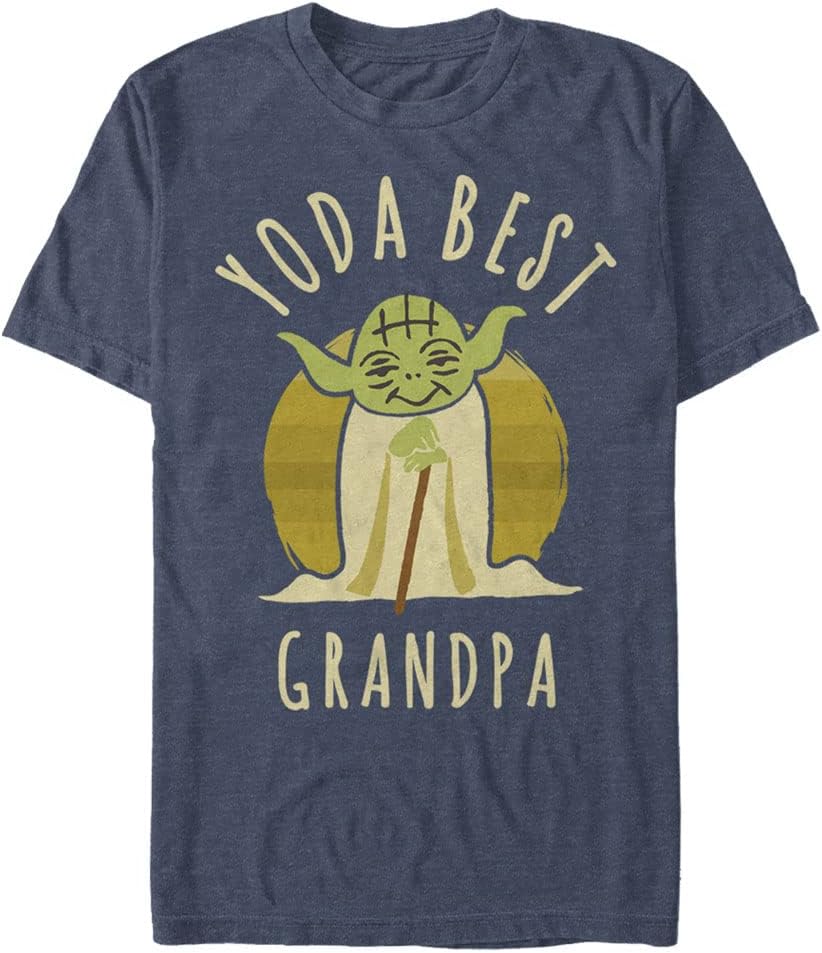 STAR WARS Big & Tall Best Grandpa Yoda Says Men's Tops Short Sleeve Tee Shirt T-Shirt | Premium Quality