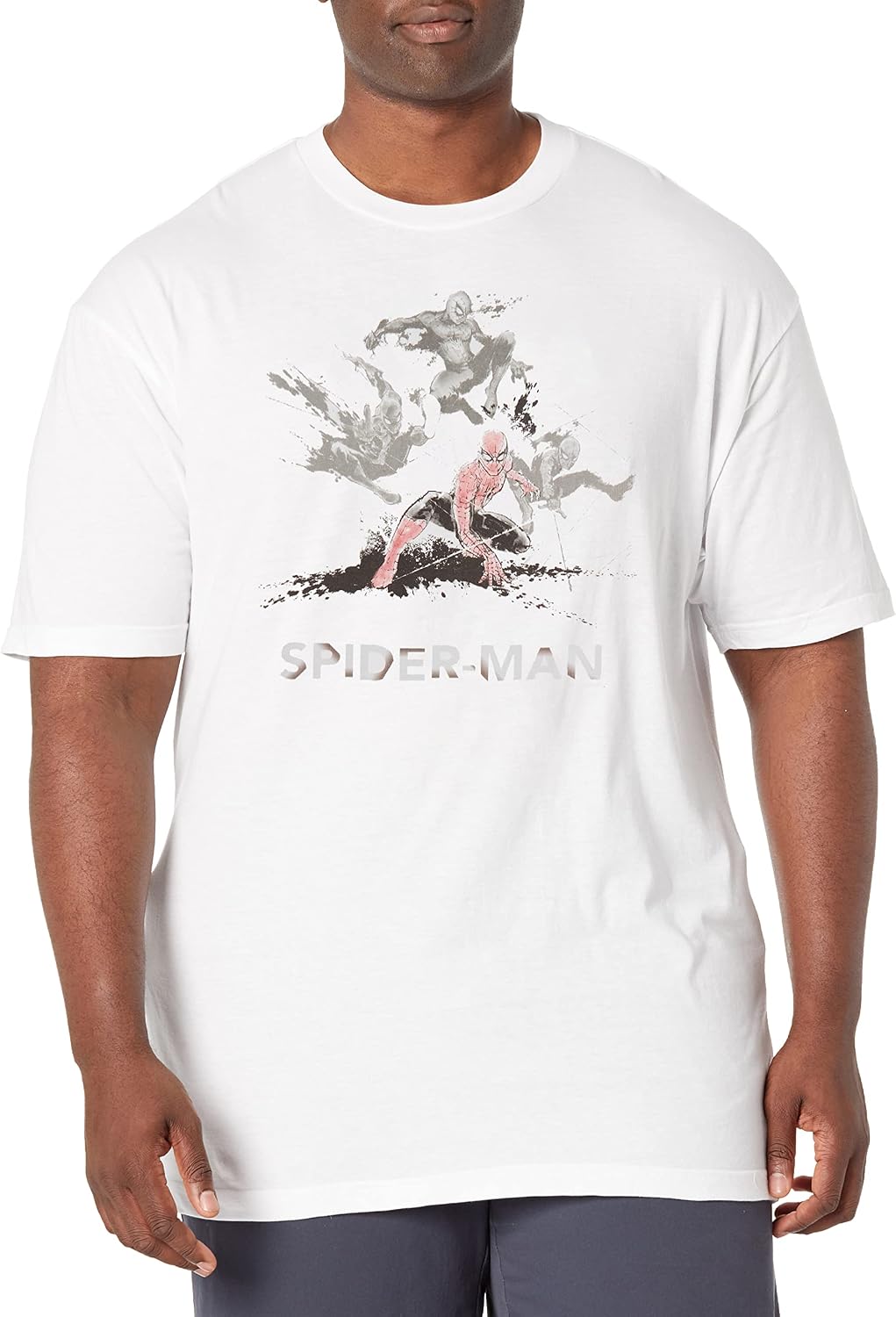 Marvel Big & Tall Classic Spider Splash Men's Tops Short Sleeve Tee Shirt T-Shirt | Trending 2025
