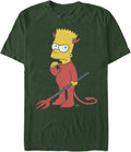 Fifth Sun Simpsons Devil Bart Young Men's Short Sleeve Tee Shirt T-Shirt | US Viral Style