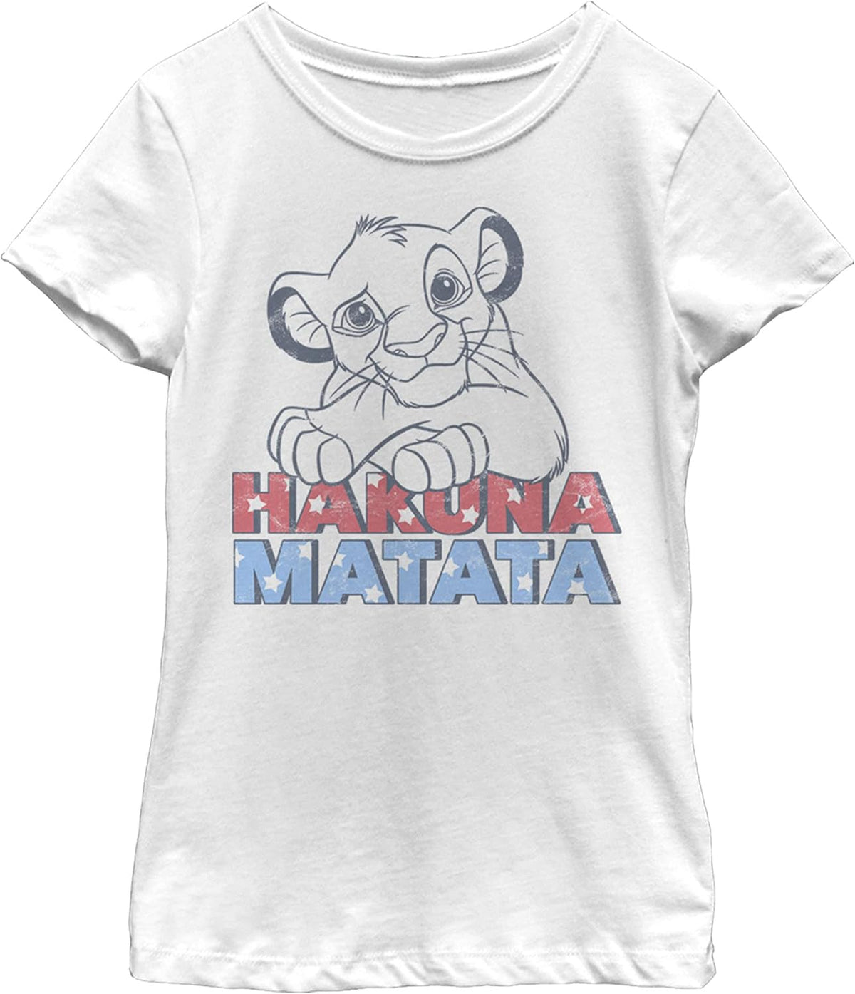 Fifth Sun Kids Disney Lion King Americana Simba Girls Short Sleeve Tee Shirt T-Shirt | US Viral Style