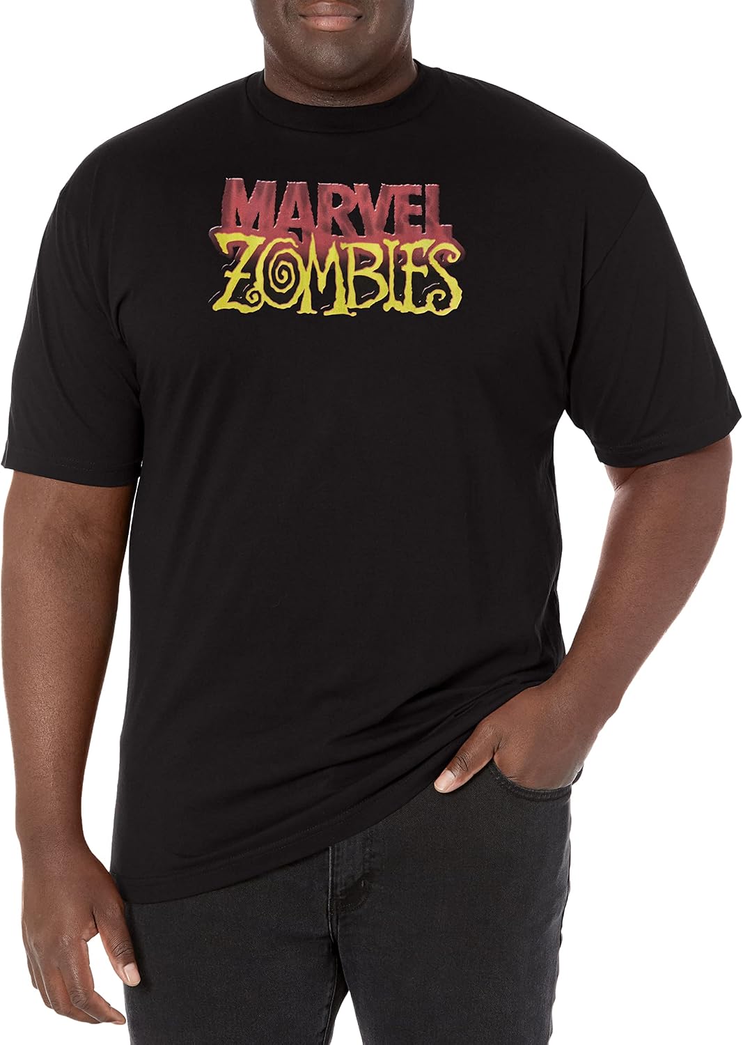 Marvel Classic Zombies Logo Men's Tops Short Sleeve Tee Shirt T-Shirt | Aesthetic Streetwear
