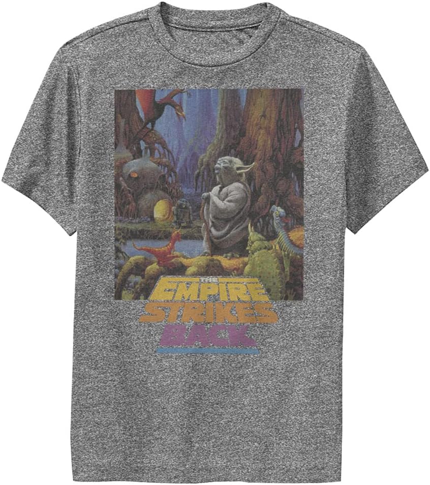 STAR WARS Kids Yoda Logo Boys Short Sleeve Tee Shirt T-Shirt | Best Seller