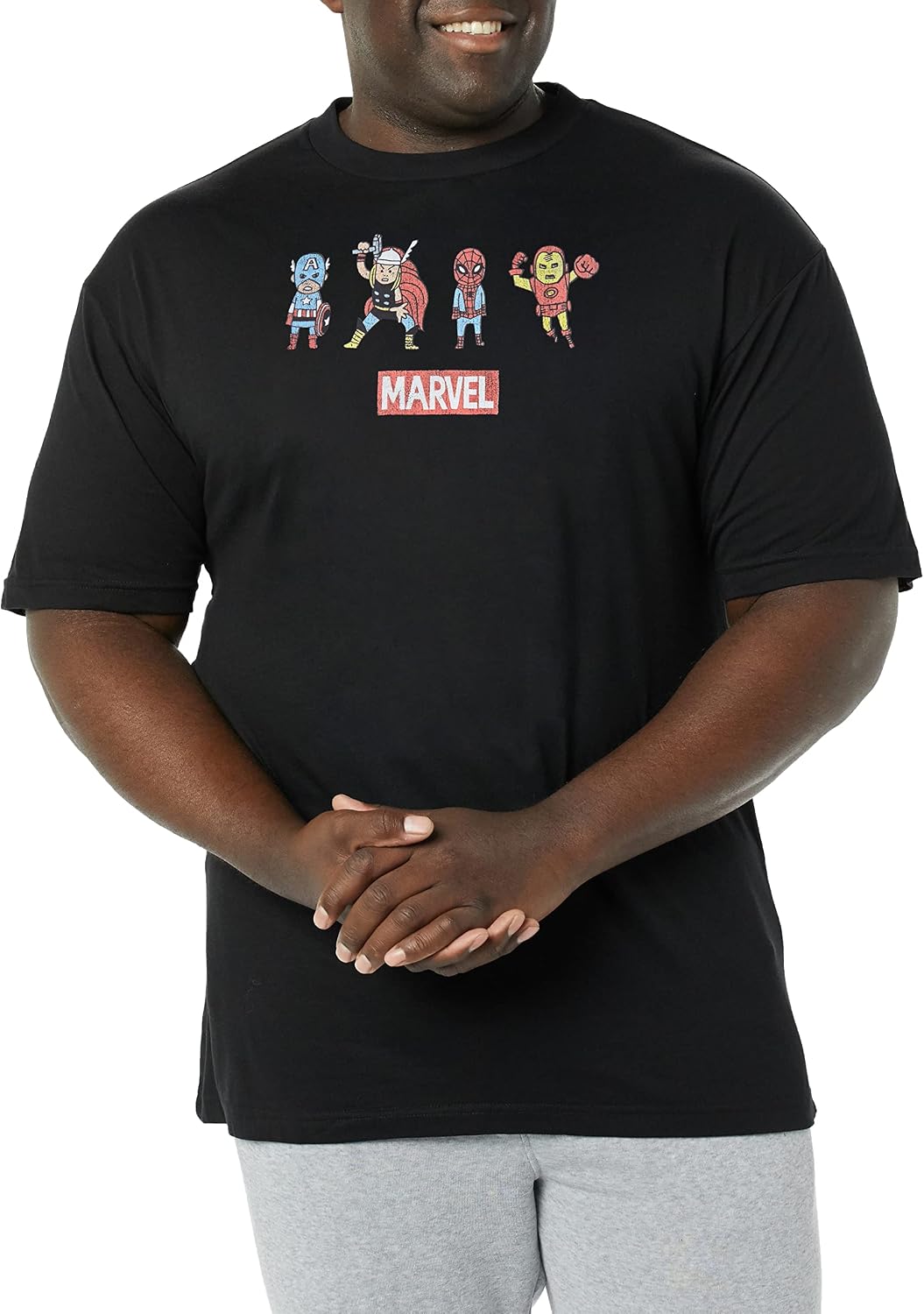 Marvel Big & Tall Classic Pop Art Group Men's Tops Short Sleeve Tee Shirt T-Shirt | Trending 2025