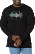 Warner Brothers Big & Tall Batman Tye Dye Men's Tops Long Sleeve Tee Shirt, Black, X-Large T-Shirt | Trending 2025