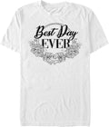 Disney Big Princesses Best Day Ever Men's Tops Short Sleeve Tee Shirt, White, 4X-Large T-Shirt | Aesthetic Streetwear