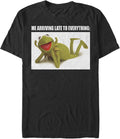 Disney Muppets Late Kermit Men's Tops Short Sleeve Tee Shirt T-Shirt | Premium Quality