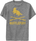 Harry Potter Kids' Hufflepuff Icons Crossed Wands Apparel | Trending 2025