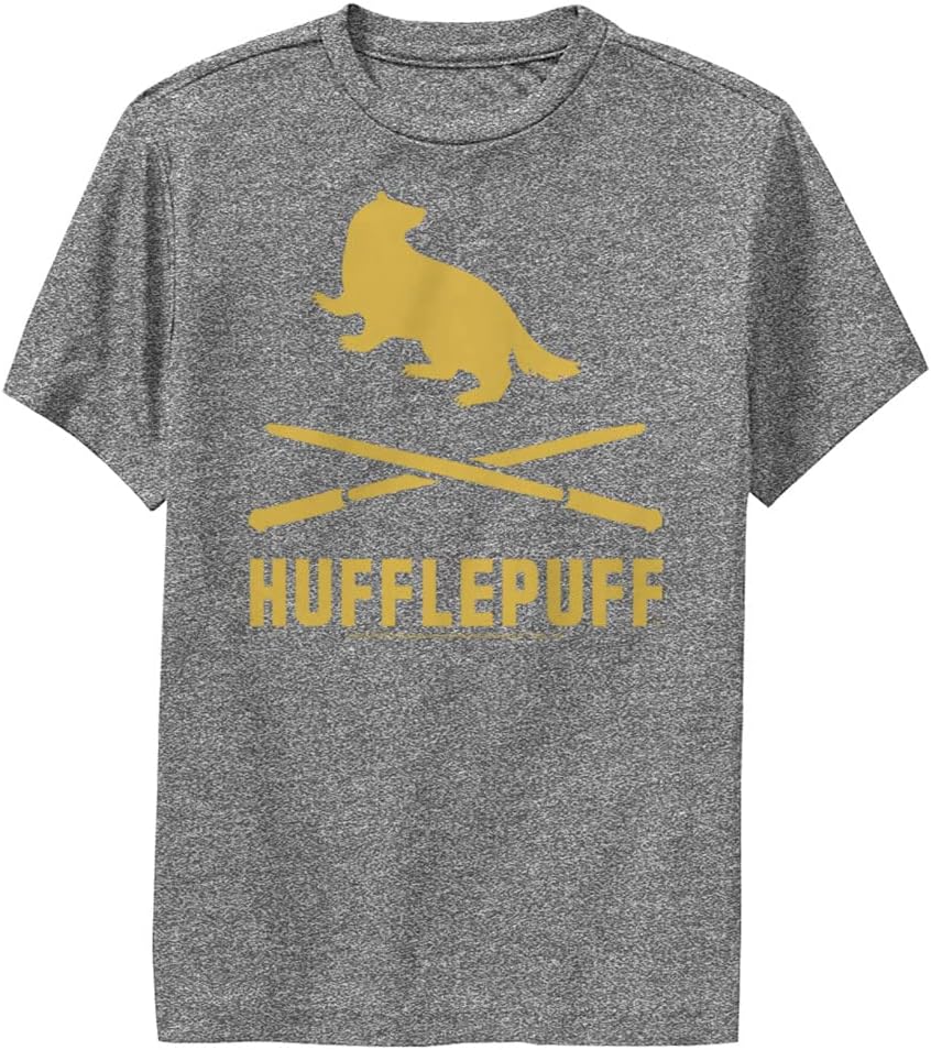 Harry Potter Kids' Hufflepuff Icons Crossed Wands Apparel | Trending 2025