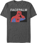 Marvel Big & Tall Classic Facepalm Spidey Men's Tops Short Sleeve Tee Shirt T-Shirt | US Viral Style